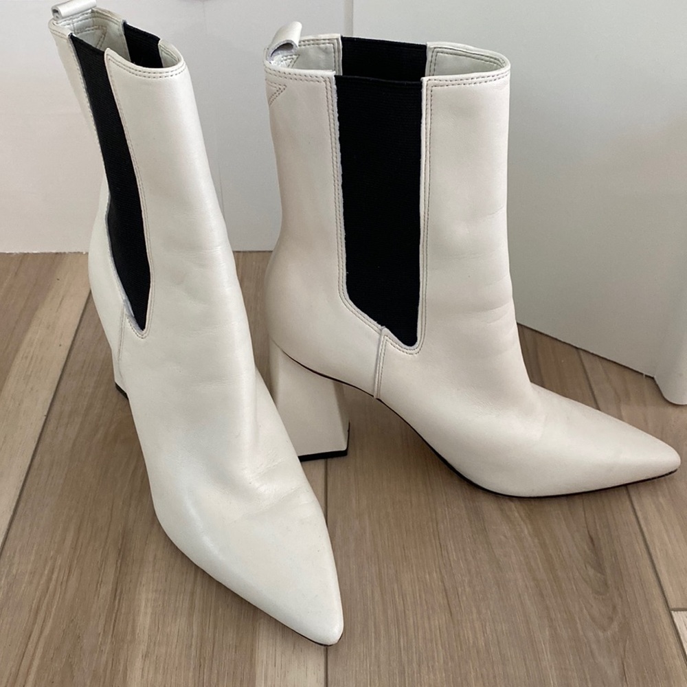 Marc Fischer white booties